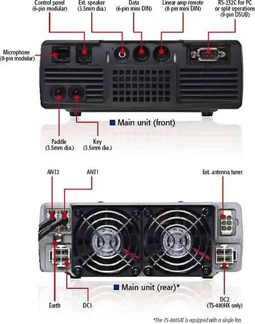 kenwood TS 480 back