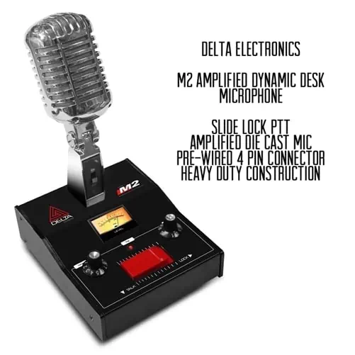 Delta-M2-chrome Power Mics For CB Radio